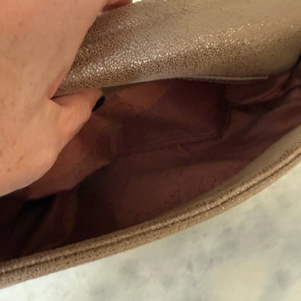 Stella McCartney Tan Clutch with Chain Trim - Picture 9 of 9
